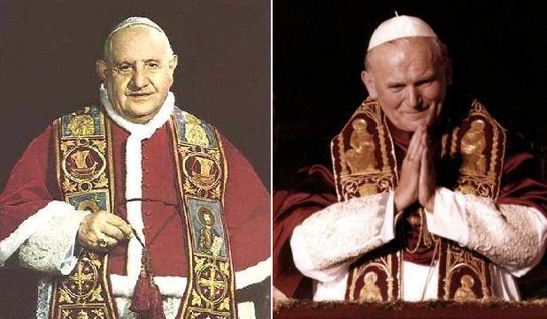 Pope John XXIII and Pope John Paul II